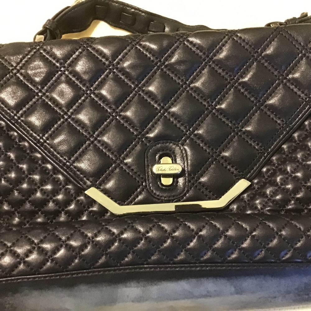 Brooks Brothers quilted leather purse rare unique